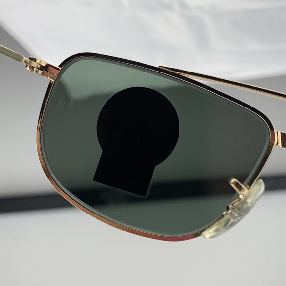 Vintage B & L Ray-Ban Gold Aviator Sunglasses W1756 XRAS Bausch & Lomb NOS - Picture 7 of 11